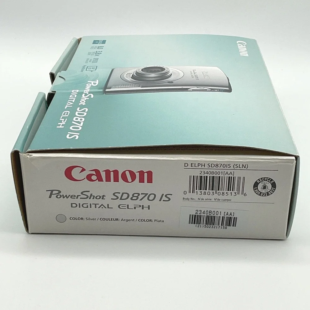 Canon PowerShot SD870 IS Digital ELPH Silver 8.0MP Bundle ⚫️ DOT on Screen ⚫️